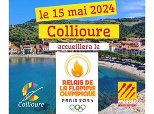 The Olympic flame in Collioure